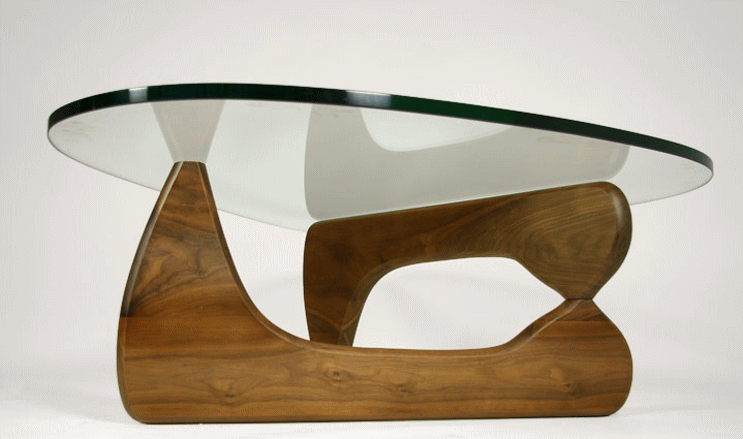 イサム・ノグチがデザインしたコーヒーテーブルIN50（脚：ウォルナット）