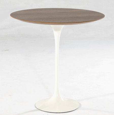 エーロ・サーリネンがデザインしたチューリップコーヒーテーブルウッド（脚ホワイト）