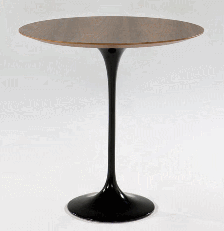 エーロ・サーリネンがデザインしたチューリップコーヒーテーブルウッド（脚ブラック）