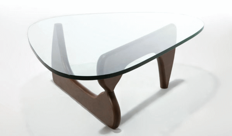 イサム・ノグチがデザインしたコーヒーテーブルIN50（脚：アッシュブラウン塗装）
